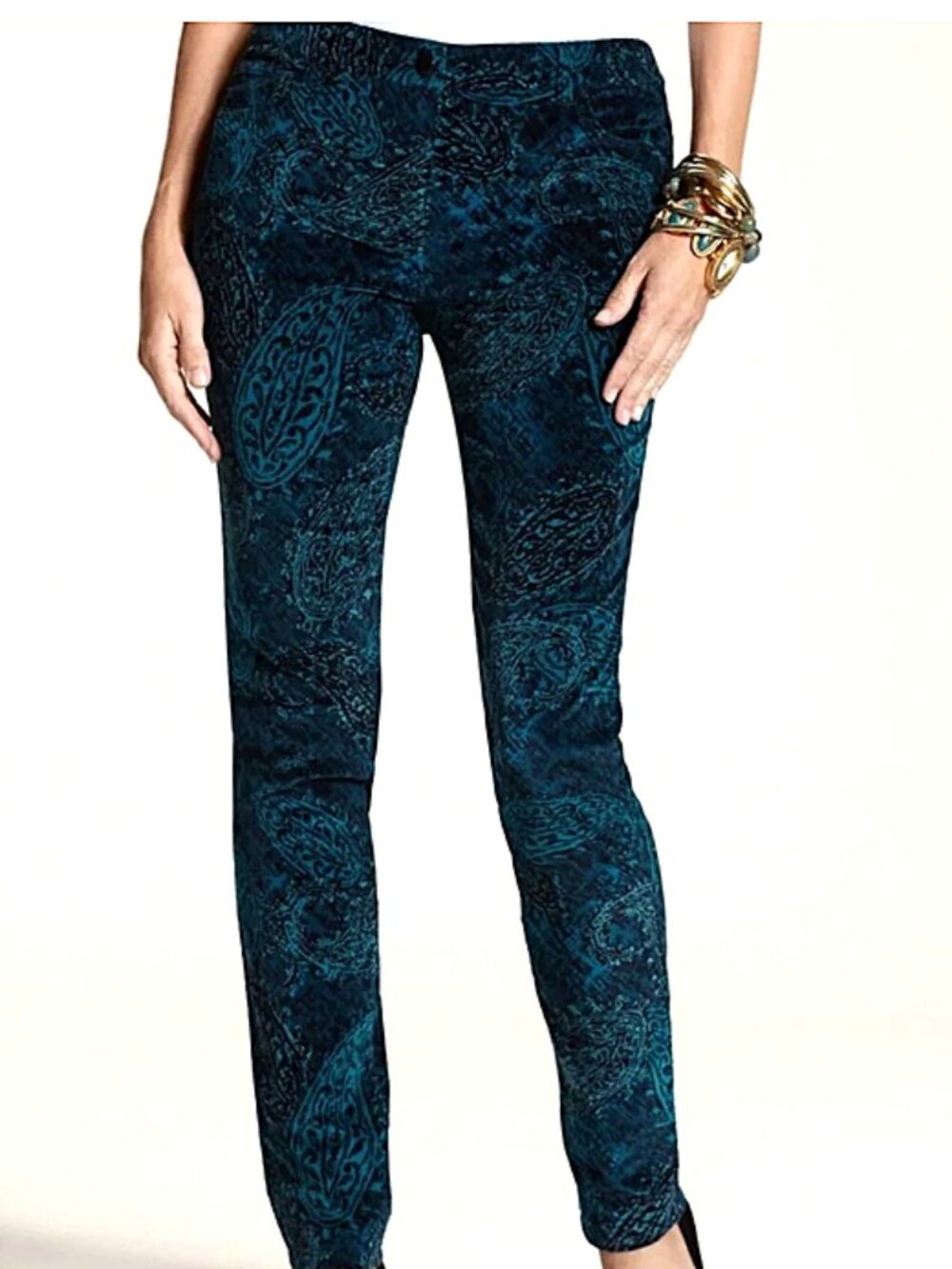 Chico's Velveteen Paisley Pants